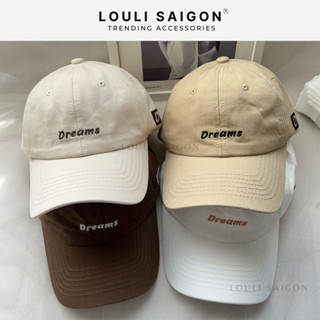 Mũ lưỡi trai DREAMS chất liệu vải kaki cao cấp, form mềm, phong cách nón lưỡi trai thời trang M08
