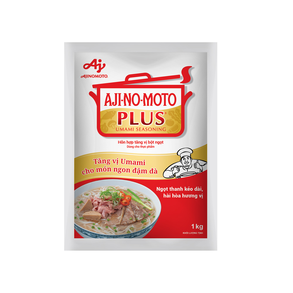 Hỗn Hợp Tăng Vị Bột Ngọt AJI-NO-MOTO PLUS® 1kg/Gói