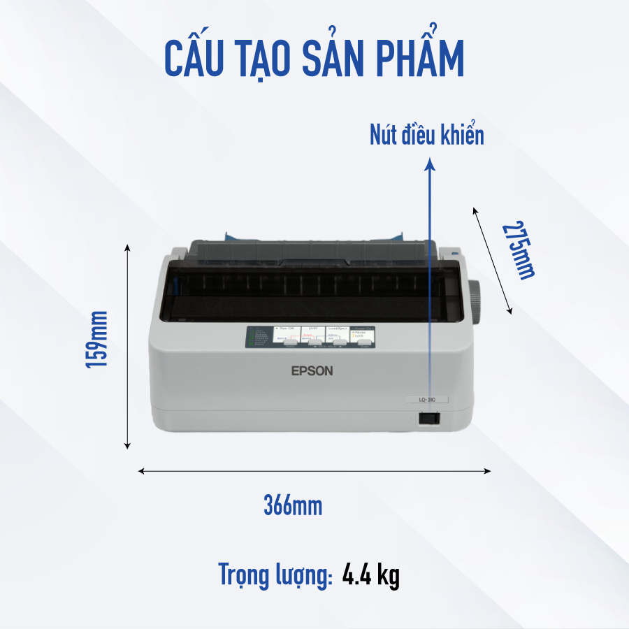 Máy In Kim Epson LQ-310 Công Nghệ Cải Tiến Nâng Cao Tốc Độ Và Tuổi Thọ