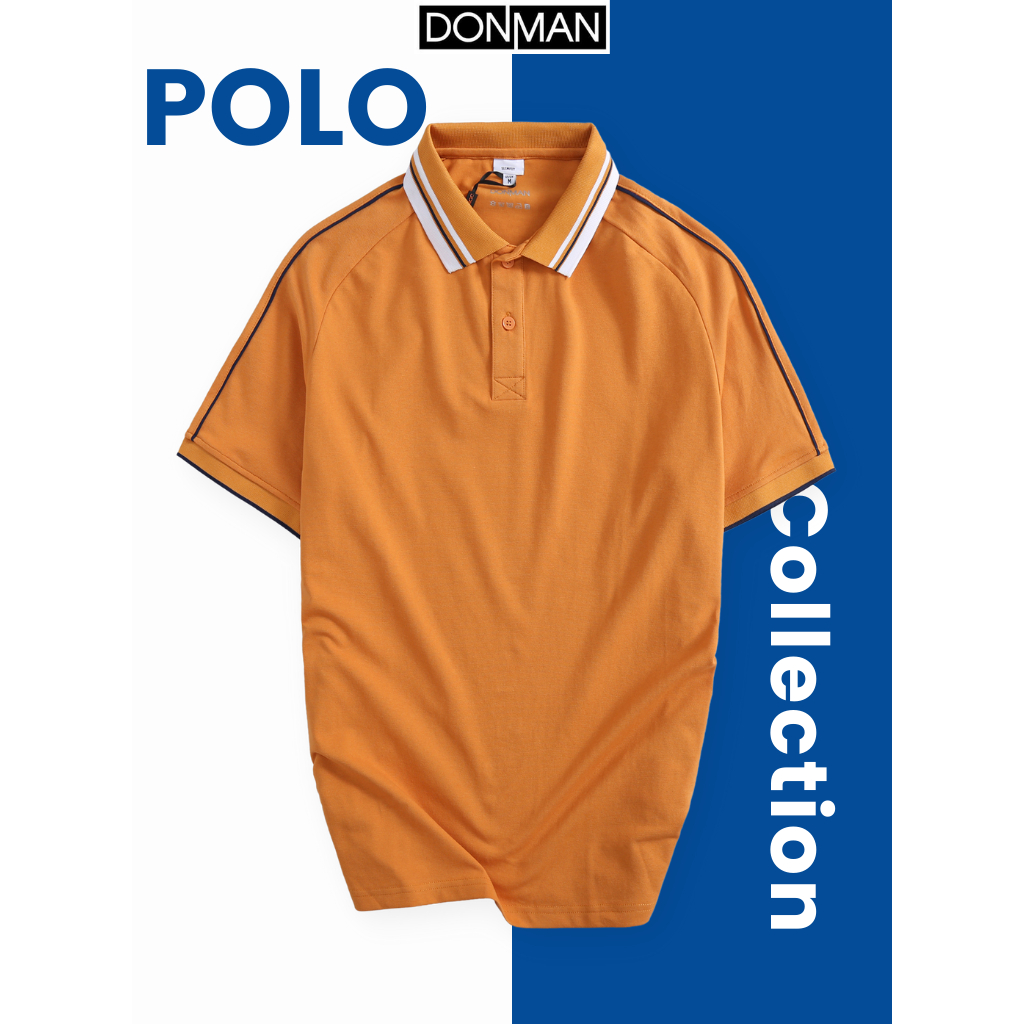 Áo thun polo nam DONMAN chất liệu Premium Pique CVC Áo polo vải mềm mại,mịn màng giữ form dáng của áo polo được lâu AT18