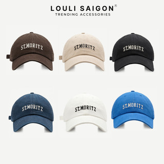  Nón lưỡi trai Louli Saigon thêu chữ ST.MORIT-Z vải kaki cao cấp form mềm phong cách mũ lưỡi trai Hàn Quốc M17 