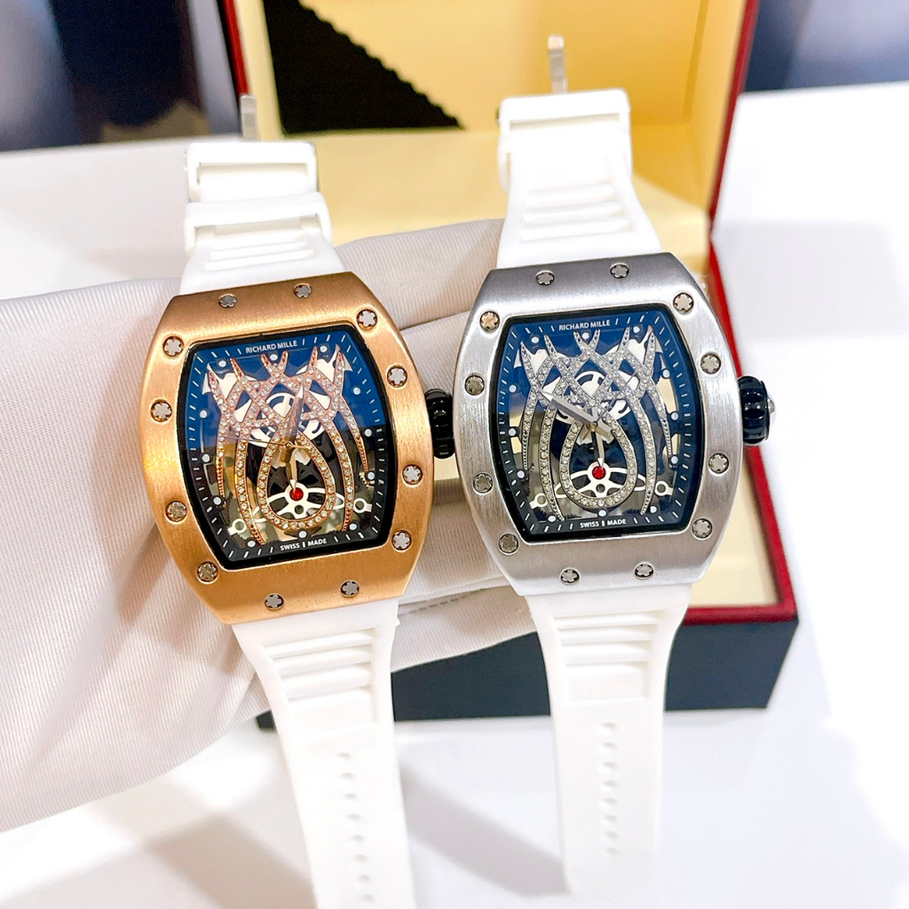 Đồng Hồ Nam Richard Mile 19-01, Size Mặt 44mm, Mặt Đính Đá, Kính Tráng Sapphire, Máy Pin, Bảo Hành Máy 12 Tháng