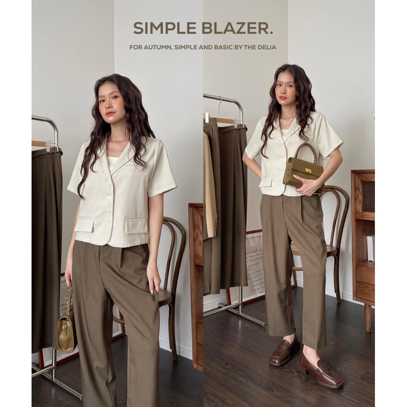 2307 ÁO BLAZER BA CÚC DỌC NẮP TÚI GIẢ