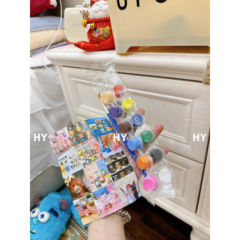 SET 10 TƯỢNG TÔ+ BÚT + MÀU