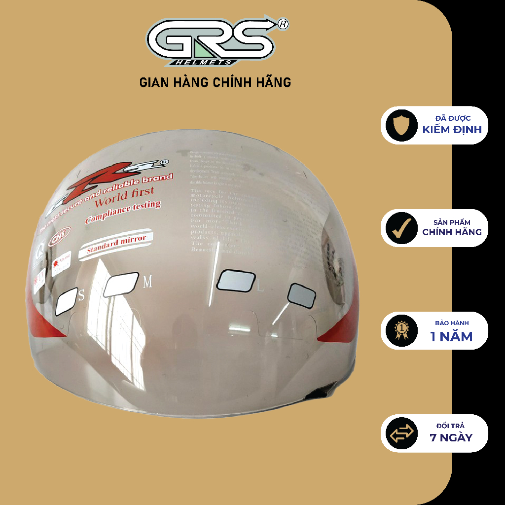 Kính rời thay thế cho mũ bảo hiểm GRS A649k