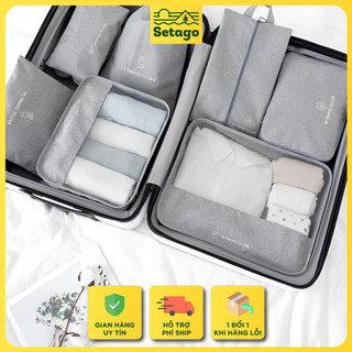 Túi đựng đồ du lịch, túi đựng quần áo du lịch, túi đựng mỹ phẩm Travel Pack - Bộ 7 sản phẩm.