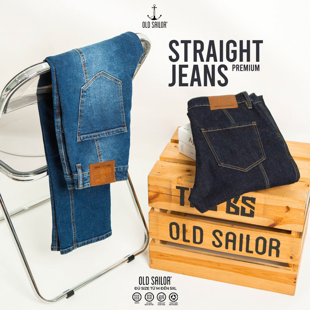 Quần Jeans Premium Straight - Big Size Upto 5XL