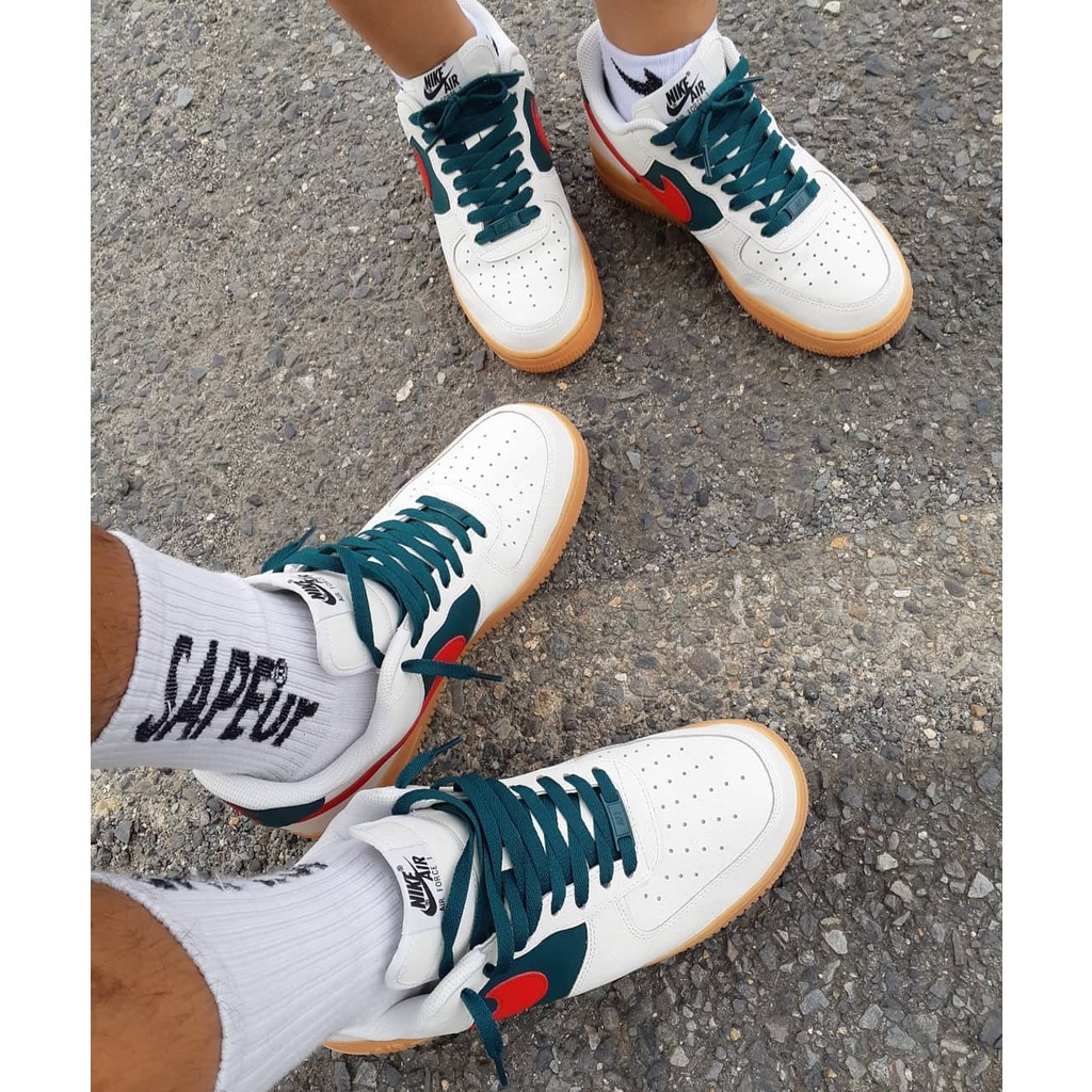 Giày_𝐍𝐢𝐤𝐞 𝐀𝐢𝐫 𝐅𝐨𝐫𝐜𝐞 𝟏 Gucci Xanh Đỏ - Sneaker Unisex Nam Nữ Hàng cao cấp bản Trung hottrend 2023nam nữ ho Hot Trend 2022