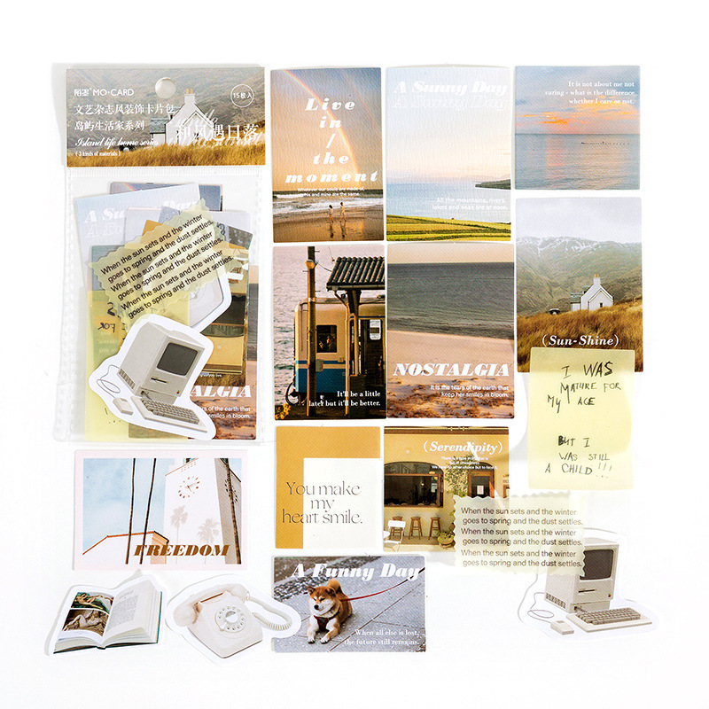 Zanmo túi  hình dán sticker động vật phong cảnh dễ thương