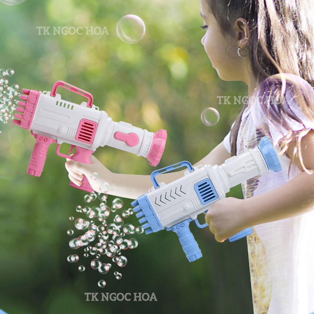 Súng Bắn Bong Bóng  Nòng Siêu Mạnh -  Bong Bóng Xà Phòng Đồ Chơi Cỡ Lớn Thổi Nhiều Bóng