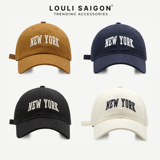 Mũ lưỡi trai louli saigon thêu chữ new york form mềm, nón lưỡi trai nam nữ thời trang cá tính m37
