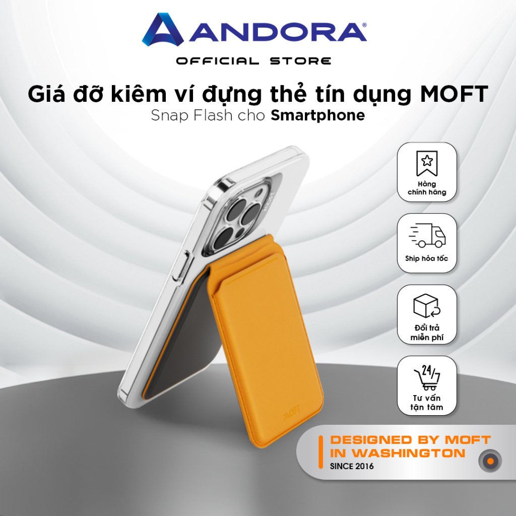 Giá đỡ kiêm ví đựng thẻ tín dụng MOFT Snap Flash cho Smartphone