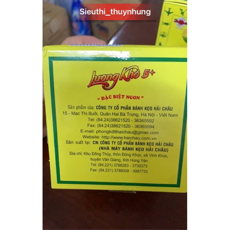 Hộp 10 Lương Khô 5+ Hải Châu Gói 70g