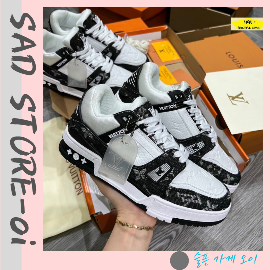 Giày LV Nam Nữ, Giày Louis Vuitton Trainer Nam Nữ Hàng Full Box Bill - Sadstore_Oi