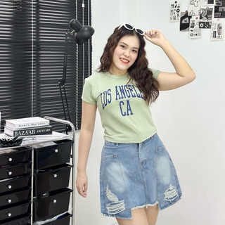 OOTD BIGSIZE | Áo thun giấy babytee mỏng VNXK LA