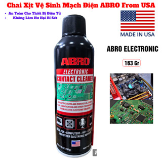  Chai Xịt Vệ Sinh Tiếp Điểm Điện Tử Chính hãng ABRO Electronic Contact Cleaner 533 163g 