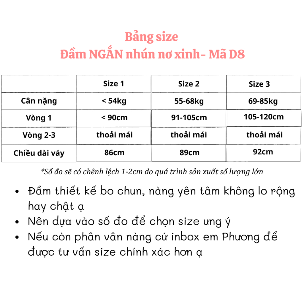 Đầm NGẮN nhún nơ nữ xinh có bigsize