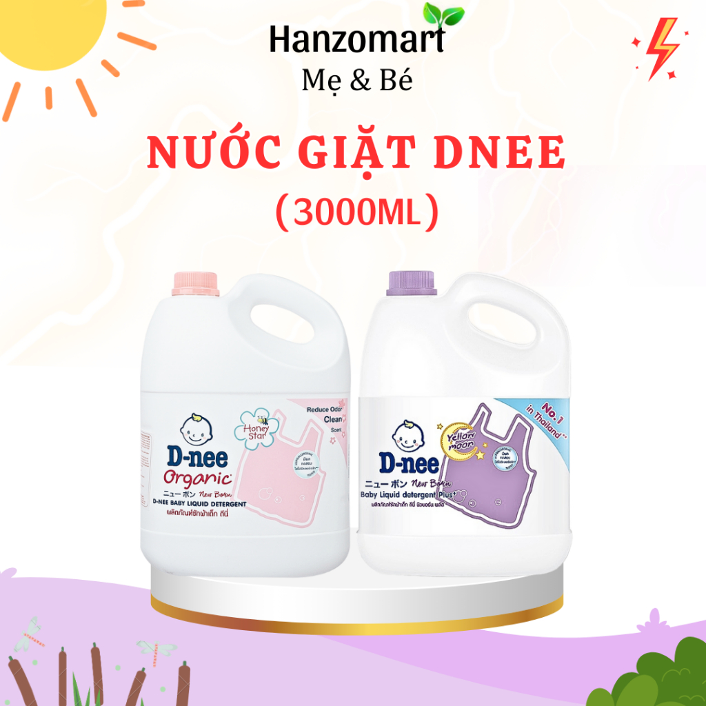 Nước giặt quần áo em bé Dnee 3000ml