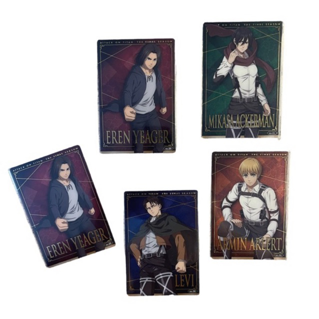 Card/Pack Wafer Bánh Attack on Titan Final Season - Thẻ Nhân Phẩm Attack on Titan Chính Hãng BANDAI - Có sẵn