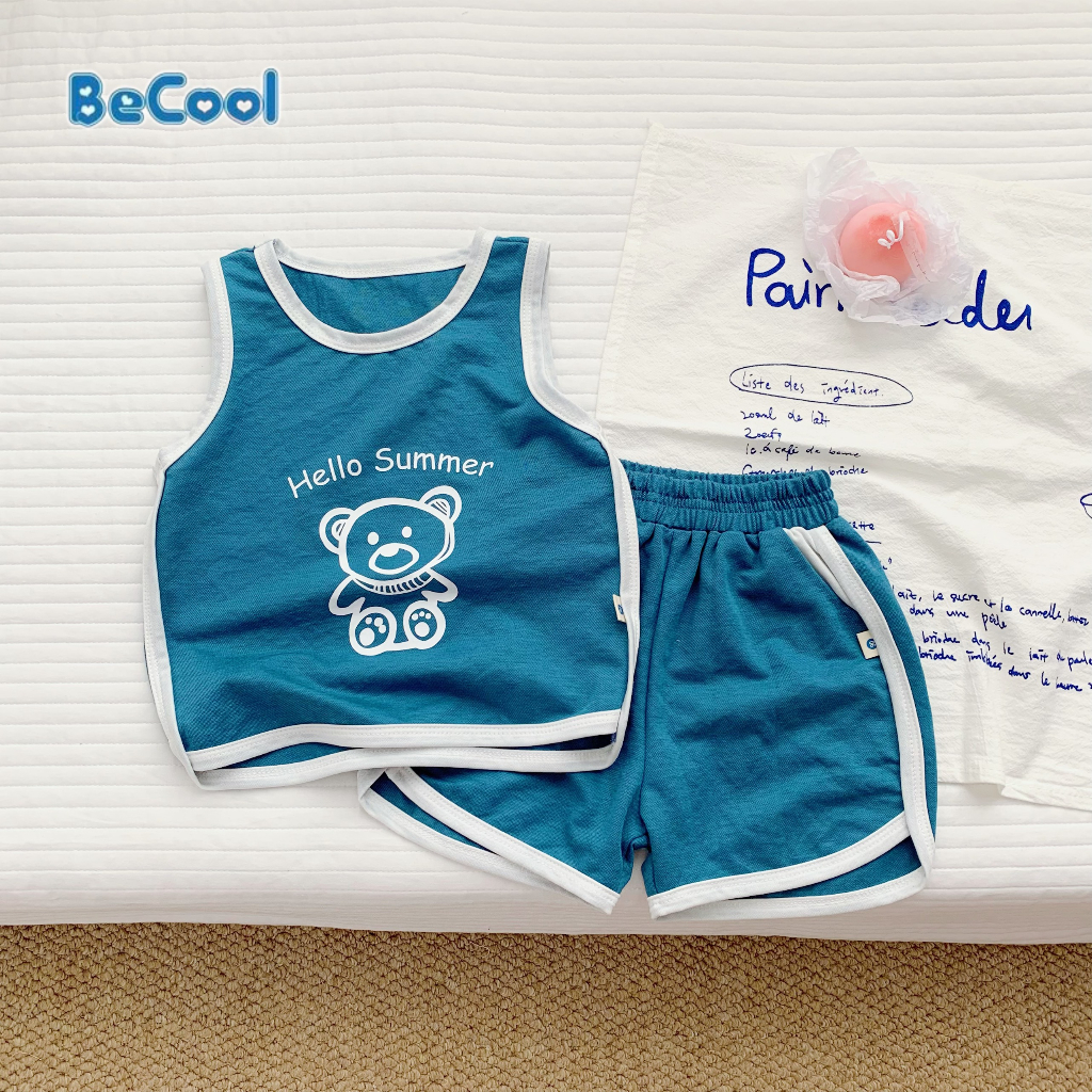 Quần Áo Bé Trai Bộ Ba Lỗ Sunny Day Cotton Cao Cấp Từ 7-28kg - MINKY BABY