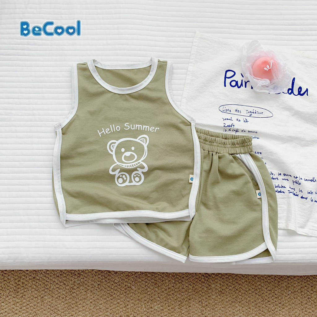 Quần Áo Bé Trai Bộ Ba Lỗ Sunny Day Cotton Cao Cấp Từ 7-28kg - MINKY BABY