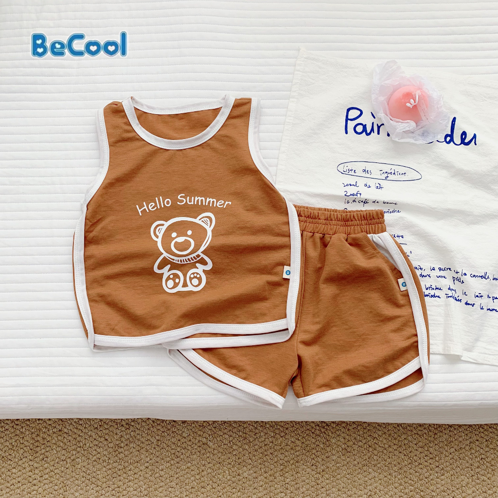 Quần Áo Bé Trai Bộ Ba Lỗ Sunny Day Cotton Cao Cấp Từ 7-28kg - MINKY BABY