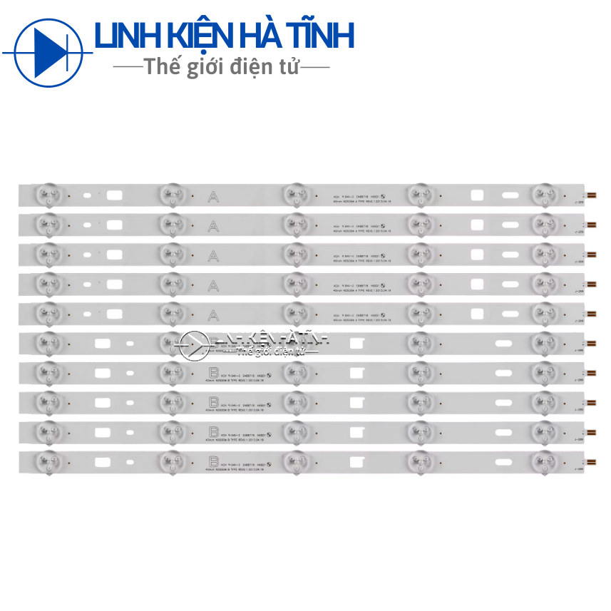Bộ LED TIVI SONY KDL 40R350 40R452 HÀNG MỚI 100% BỘ 5 THANH A VÀ 5 THANH B MỖI THANH 5 BÓNG 3V DÀI 3