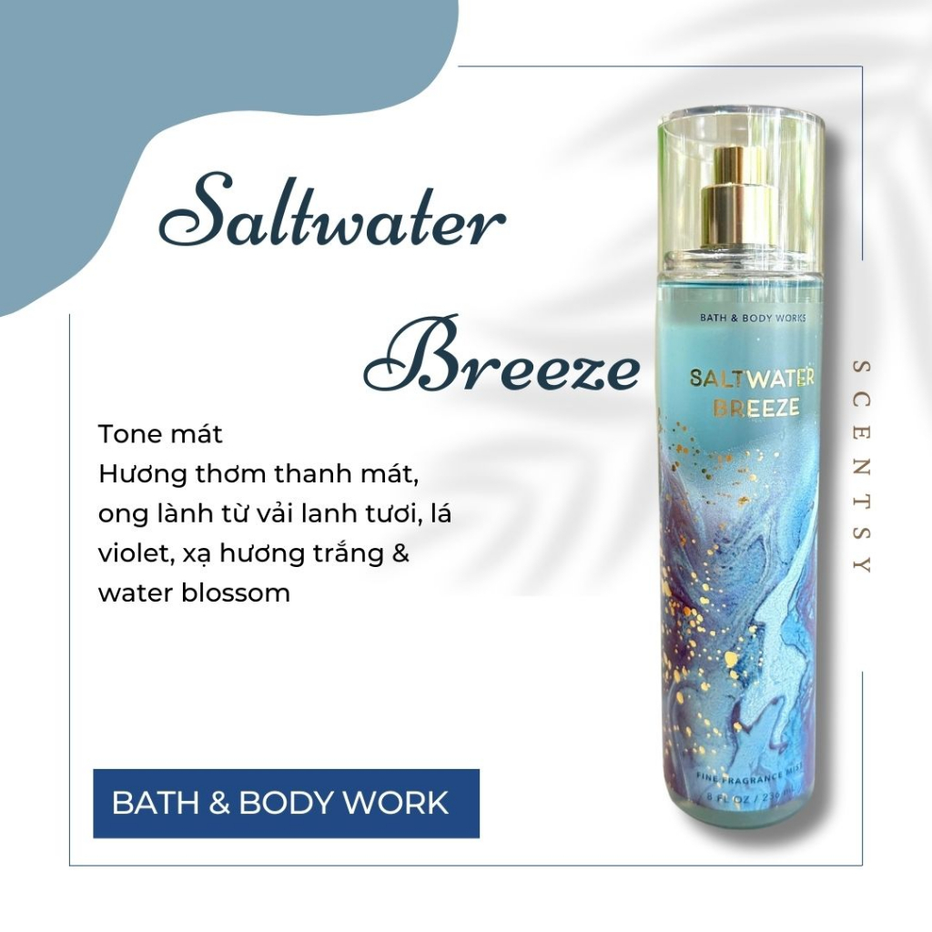 Body mist xịt thơm SALTWATER BREEZE -