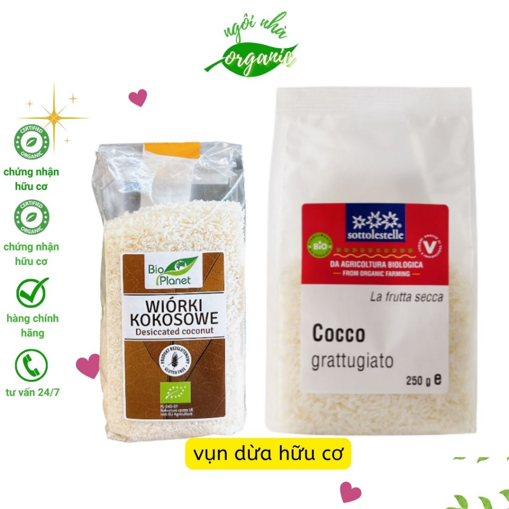 Vụn Dừa Hữu Cơ Organic Shredded Coconut