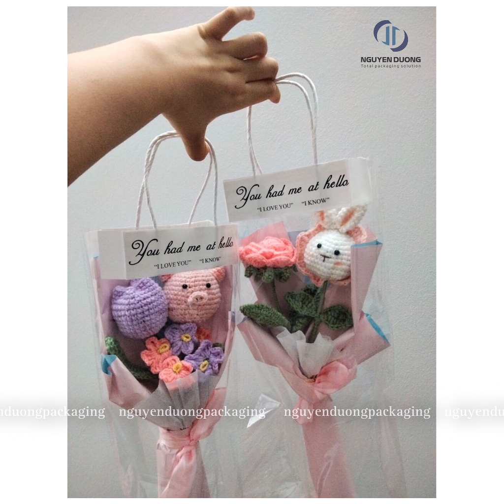 Túi Nilon Đựng Hoa Sáp Hoa Tươi Quà Tặng - Đặt 10 Sản Phẩm Trở Lên