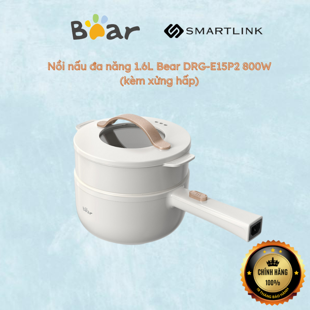 Nồi nấu đa năng 1.6L Bear DRG-E15P2 800W  - Hàng Chính Hãng