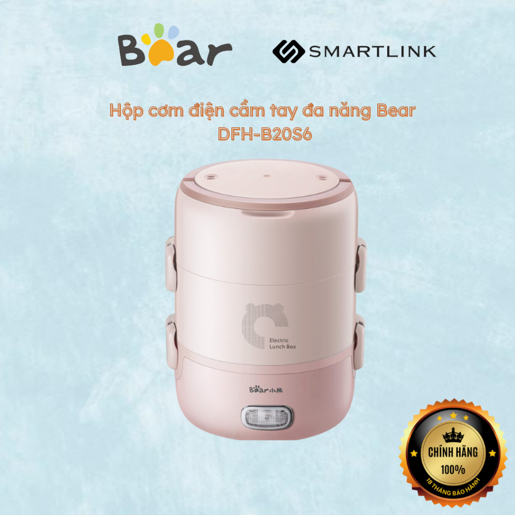 Hộp cơm điện cầm tay đa năng Bear DFH-B20S6 - Hàng chính hãng - Bảo hành 18 tháng