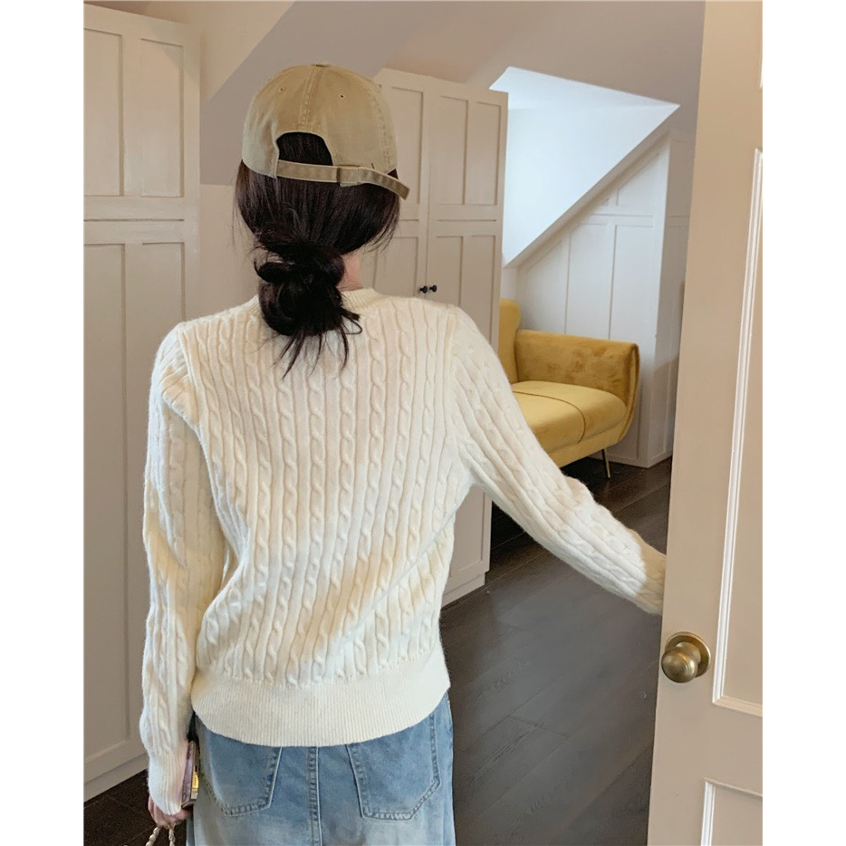 Áo Len Chui Đầu Dài Tay Cổ Tròn Thêu Họa Tiết Phong Cách Hàn Quốc 4 Màu,ÁO LEN THÊU NGỰA CỔ TRÒN HOT HIT Shine.Clothes