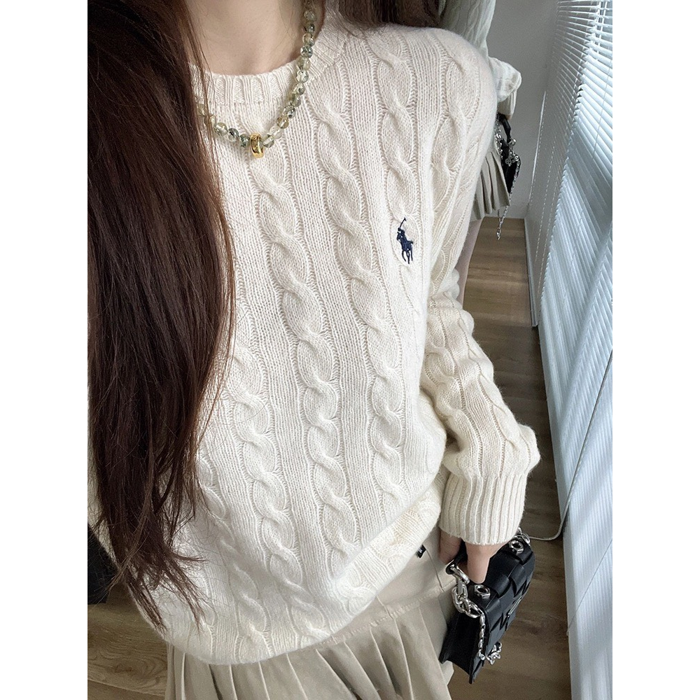 Áo Len Chui Đầu Dài Tay Cổ Tròn Thêu Họa Tiết Phong Cách Hàn Quốc 4 Màu,ÁO LEN THÊU NGỰA CỔ TRÒN HOT HIT Shine.Clothes