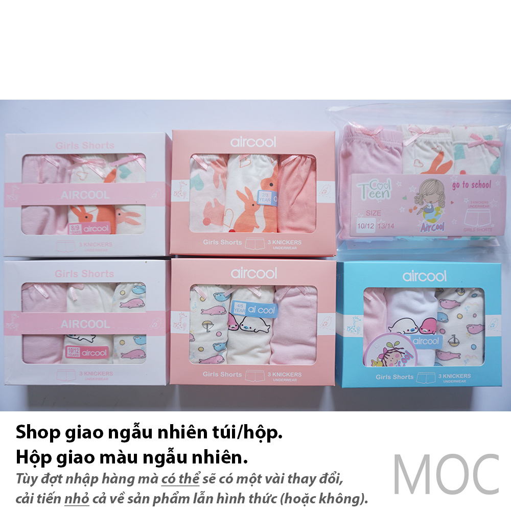 Quần lót bé gái 10-40kg Aircool chính hãng. Quần chip bé gái. Quần sịp bé gái. Quần chip đùi, quần lót đùi bé gái teen
