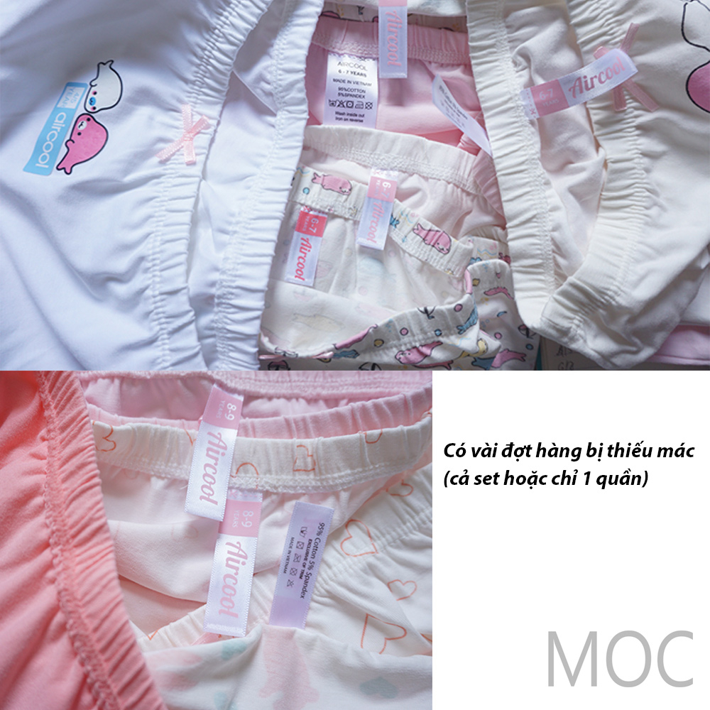 Quần lót bé gái 10-40kg Aircool chính hãng. Quần chip bé gái. Quần sịp bé gái. Quần chip đùi, quần lót đùi bé gái teen