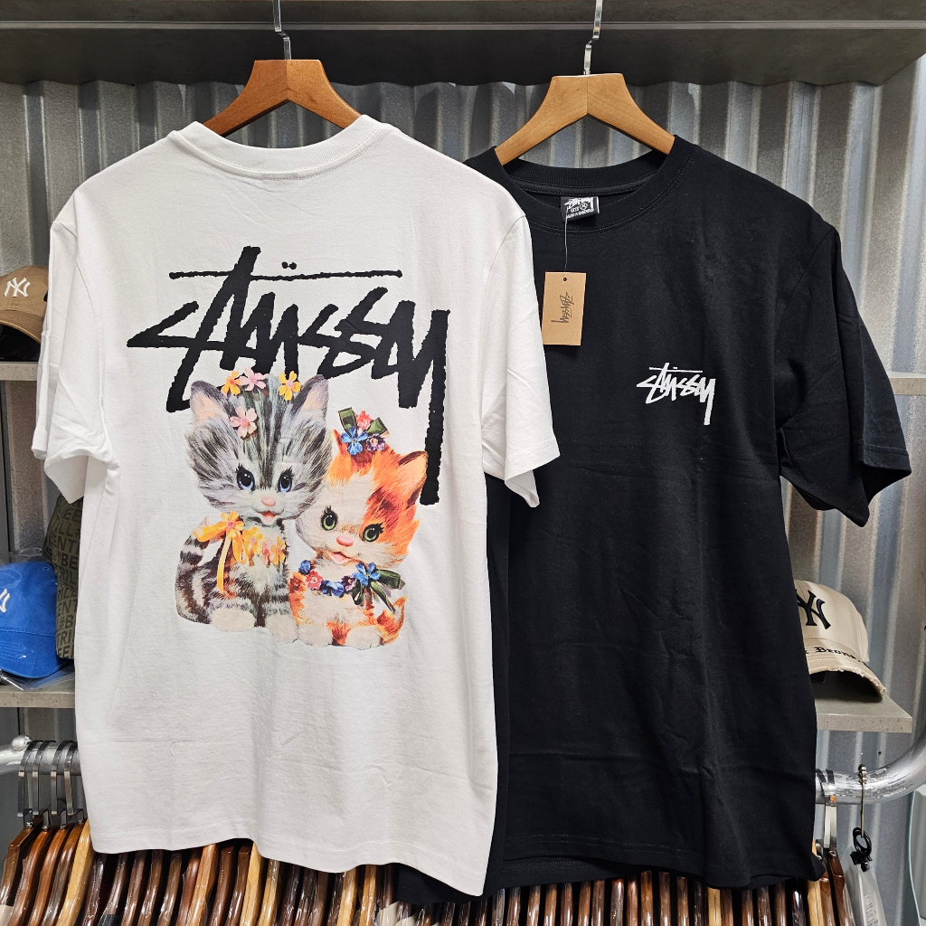 Chính hãng STUSSY KITTENS TEE - Áo thun Stussy Unisex Nam Nữ chính hãng Authenitc