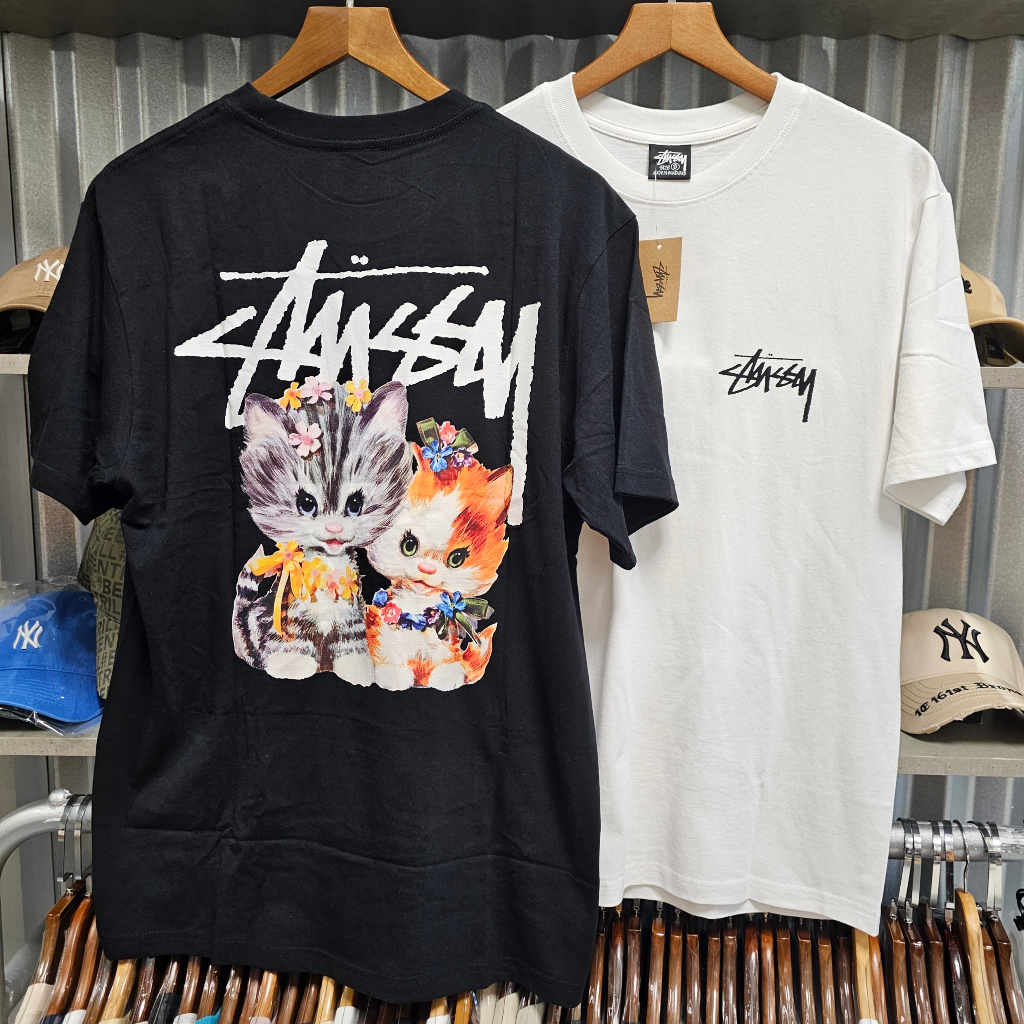 Chính hãng STUSSY KITTENS TEE - Áo thun Stussy Unisex Nam Nữ chính hãng Authenitc