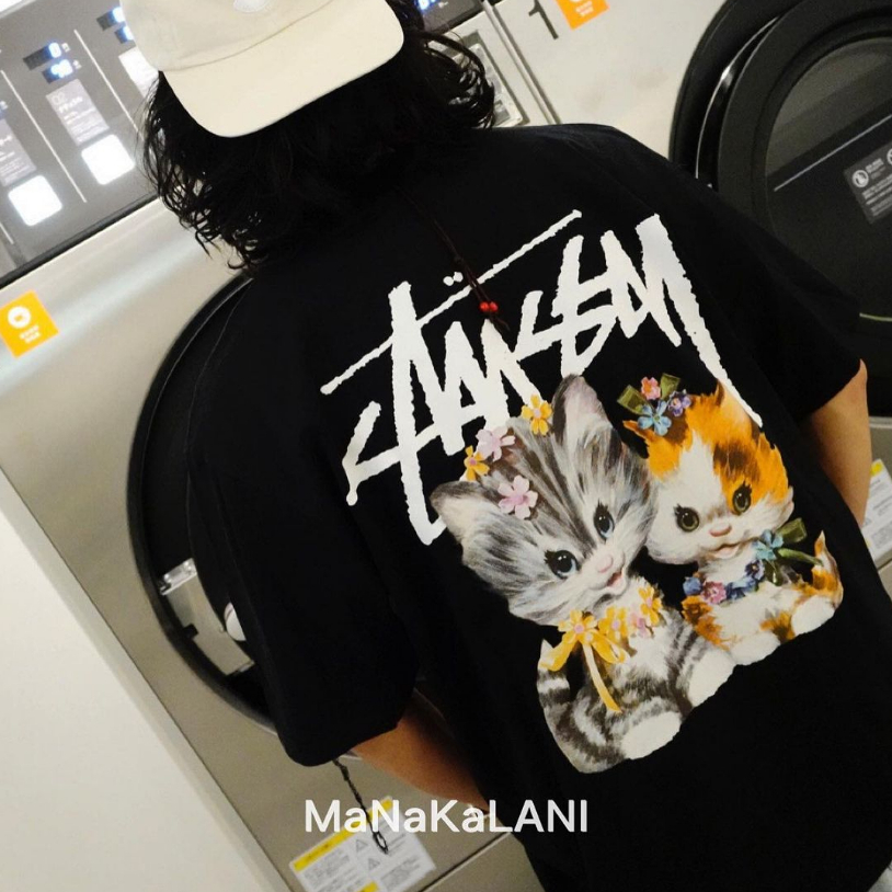 Chính hãng STUSSY KITTENS TEE - Áo thun Stussy Unisex Nam Nữ chính hãng Authenitc