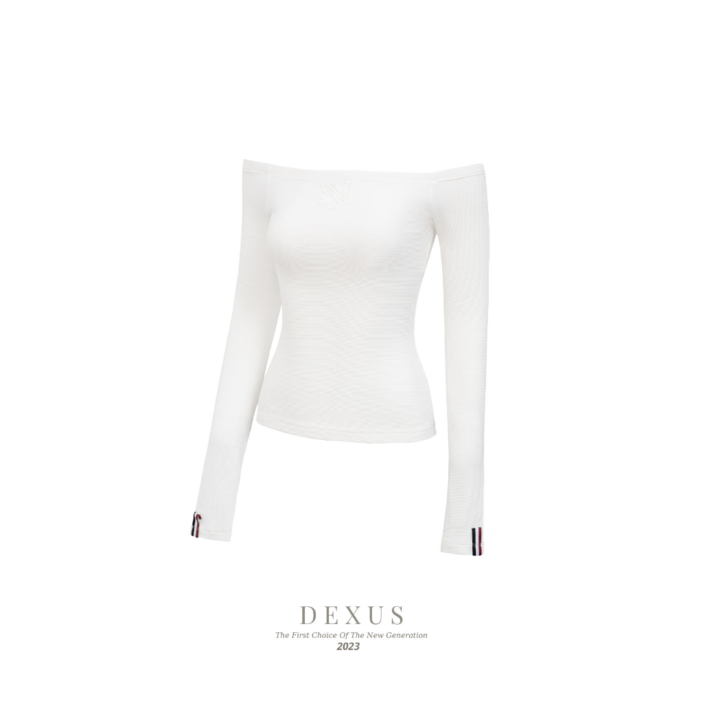 Áo Trễ Vai Snow Nữ 𝐃𝐗 𝐃𝐄𝐗𝐔𝐒 Dài Tay Ôm Body Cực Tôn Dáng_DXA140026