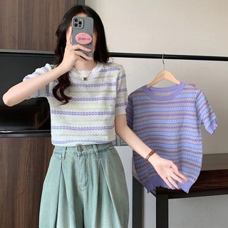 Áo len nữ mongtoghi tay lỡ cổ tròn hoạ tiết thổ cẩm al03