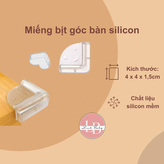 Miếng bịt góc bàn hình mặt cười bằng silicone trong suốt