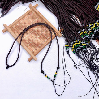 Dây dù đeo cổ mix mặt gắn đá tròn