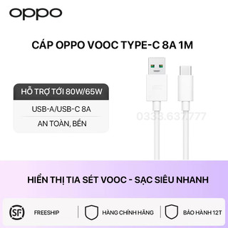 Cáp sạc nhanh Oppo Reno Type C VOOC 3.0 - Hàng chính hãng