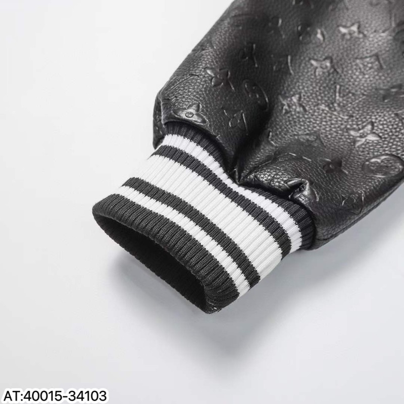 Áo khoác BOMBER vải dạ phối tay da hoạ tiết thêu bản đẹp chuẩn form dáng