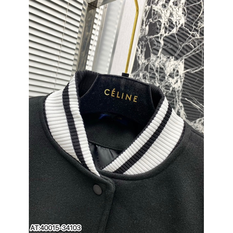 Áo khoác BOMBER vải dạ phối tay da hoạ tiết thêu bản đẹp chuẩn form dáng