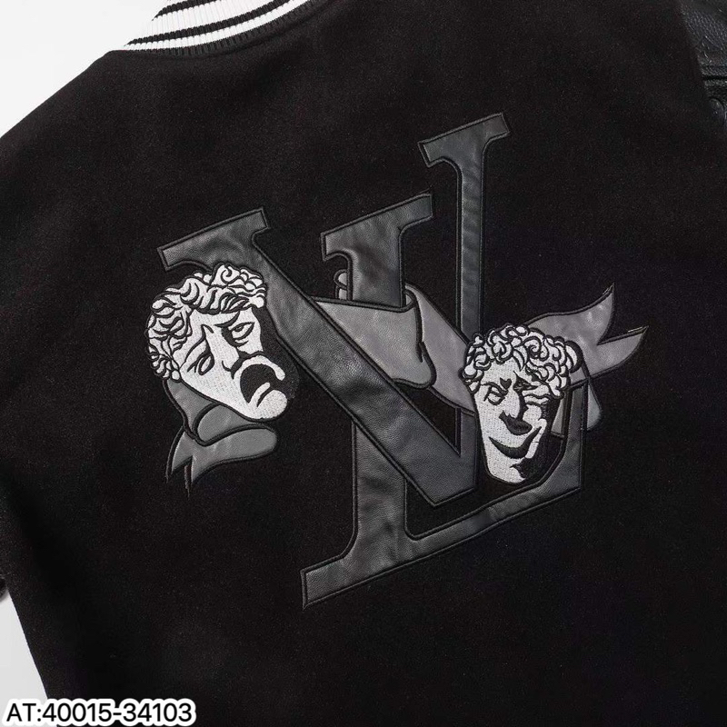 Áo khoác BOMBER vải dạ phối tay da hoạ tiết thêu bản đẹp chuẩn form dáng