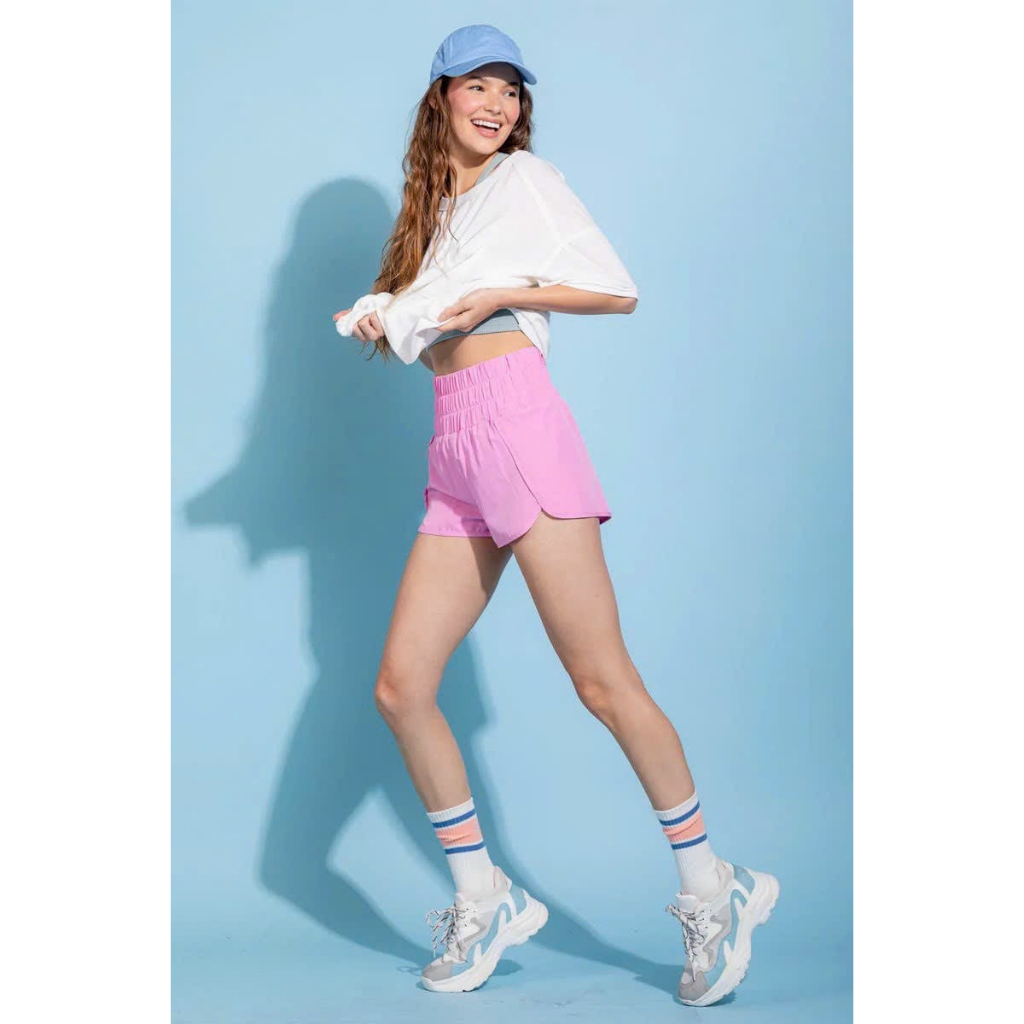 Quần short nữ hai lớp có lót sịp New In- Quần chạy bộ nữ