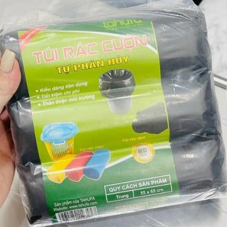 Combo 3 cuộn túi rác màu đen  đựng vừa thùng sơn 20 lít