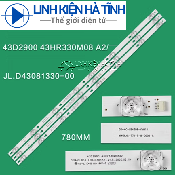 BỘ LED TIVI TCL 43D2900 43S62 43P62 43S6000 43S6100 43S4900 43D8600 43A730U L43F1B 43P2 43HR330M08 A